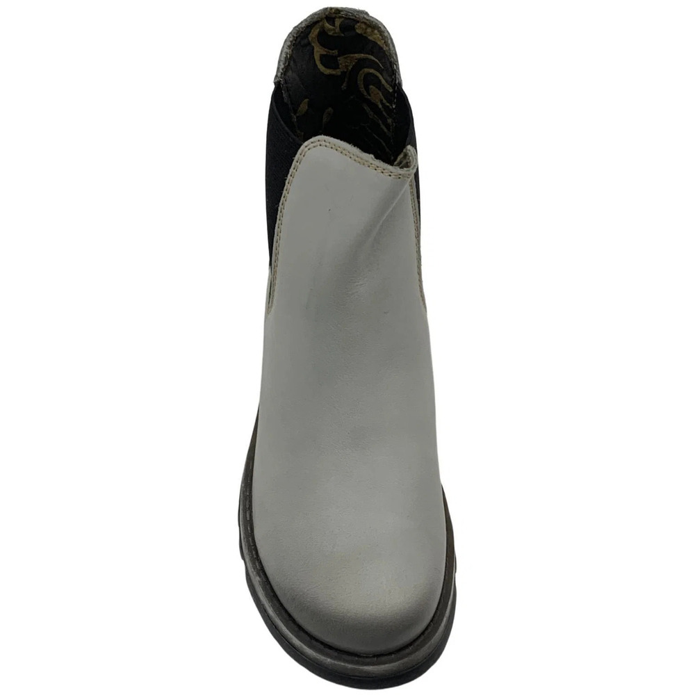 FLY London Women's Leather Chelsea Boots Salv Military Cloud - Medium - Picture 2 of 3